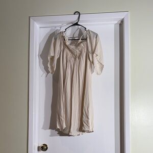 Elegant Cream Midi Dress